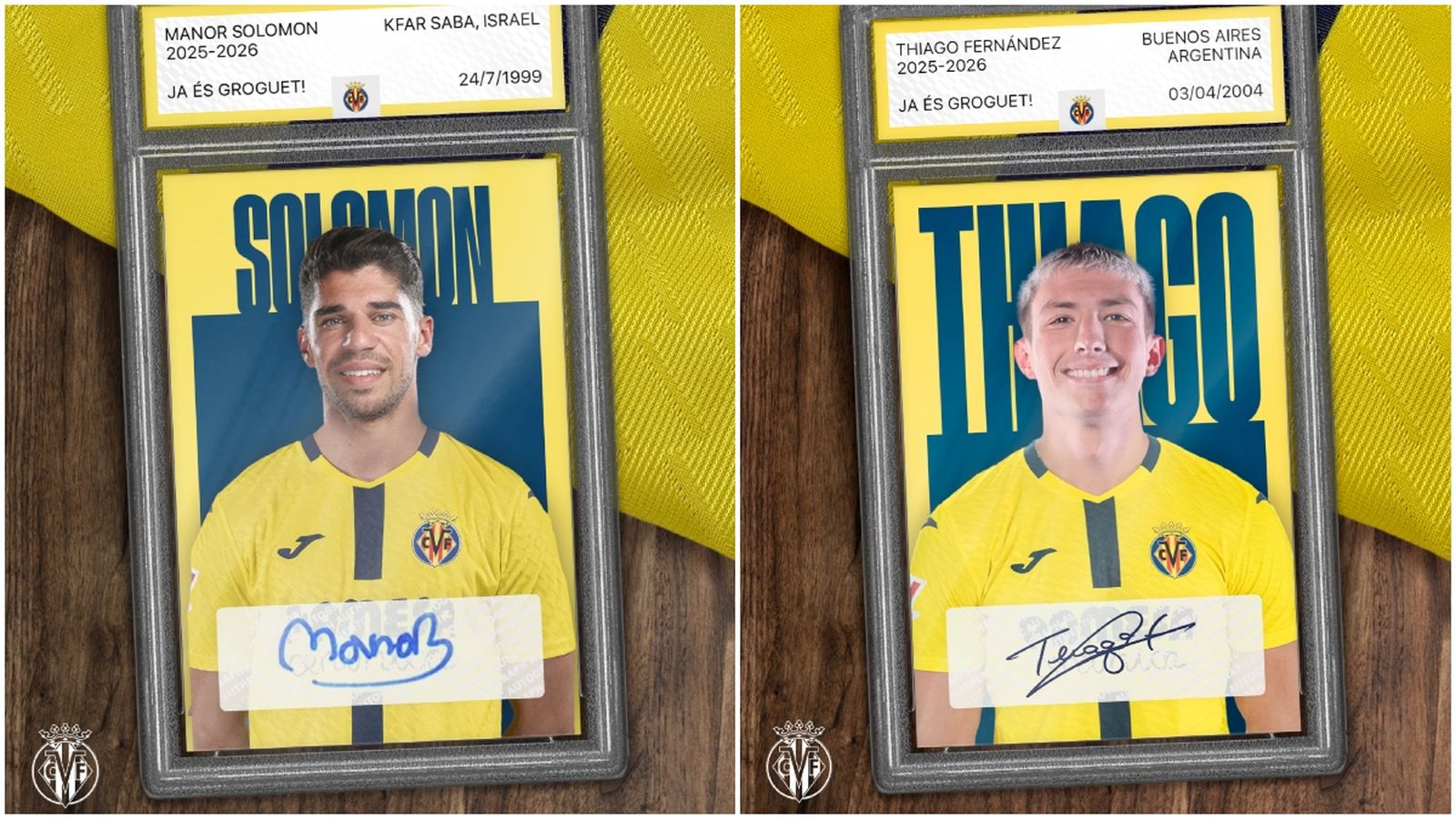 Així va anunciar el Villarreal la incorporació de Solomon, en estiu, i la de Thiago, este divendres