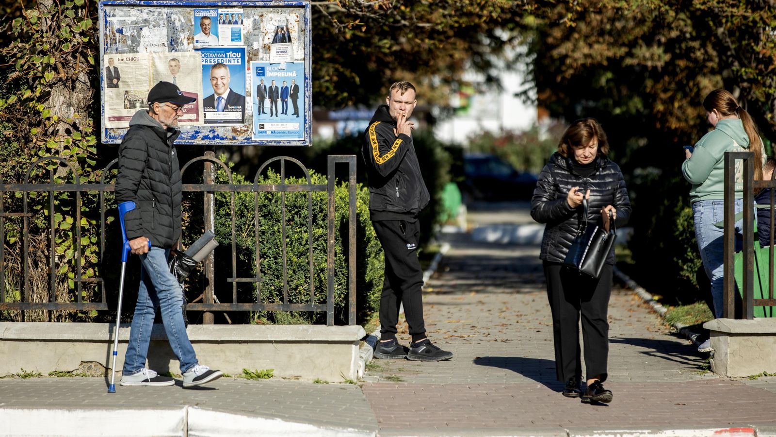 Cartells electorals a la ciutat moldava de Telenesti