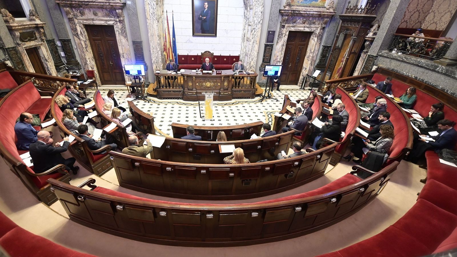 Imatge del ple ordinari de gener celebrat aquest dijous a l'Ajuntament de València