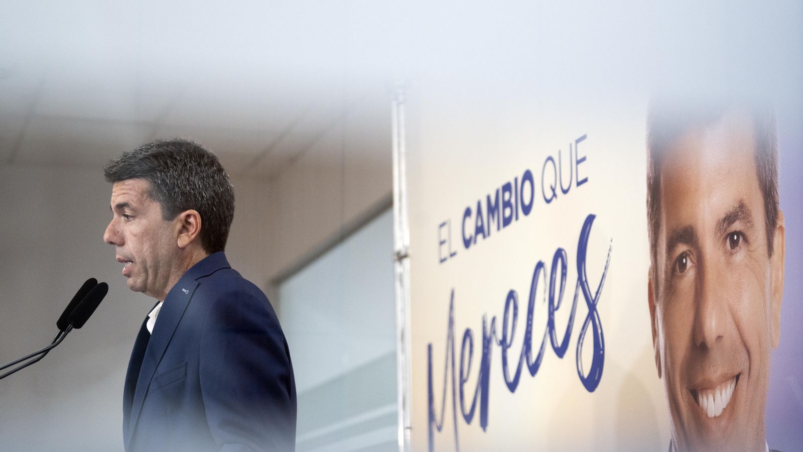 Carlos Mazón, líder del PP valencià, en una roda de premsa