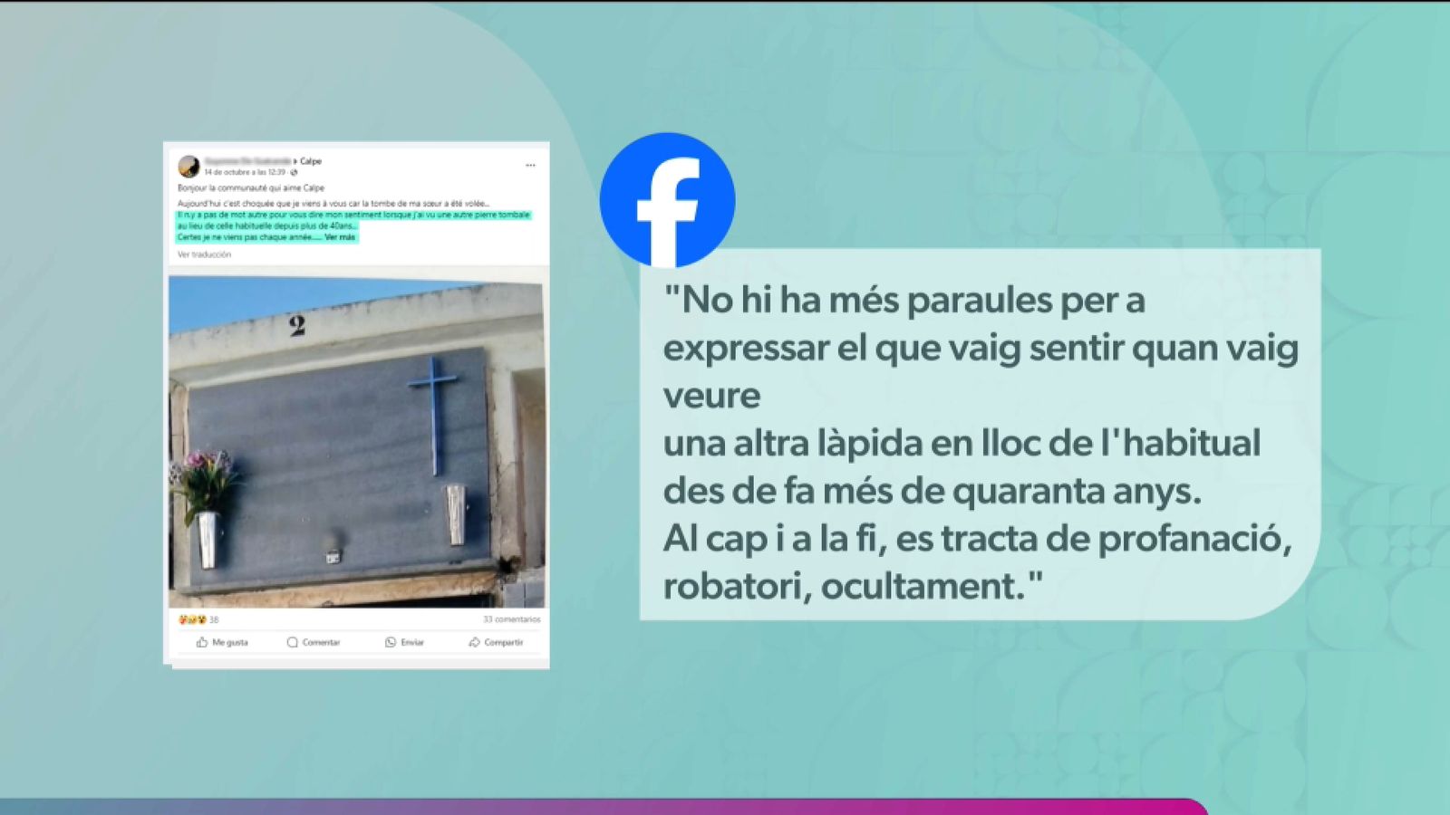 Denúncia de la família francesa afectada en Facebook