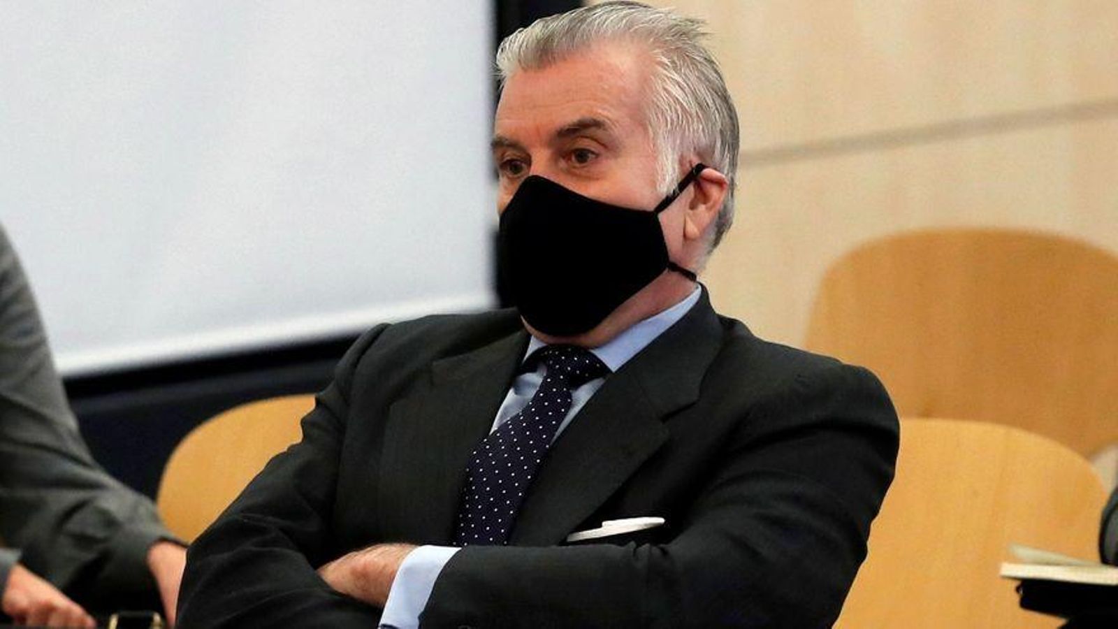 L'extresorer del PP Luis Bárcenas durant el juí per la presumpta caixa B del partit