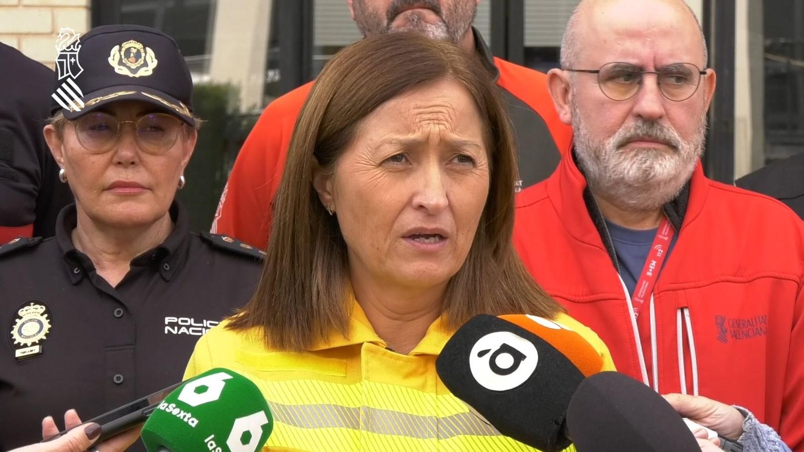 La directora general de Prevenció d'Incendis Forestals, Rosa Tourís, després de la reunió del Cecopi
