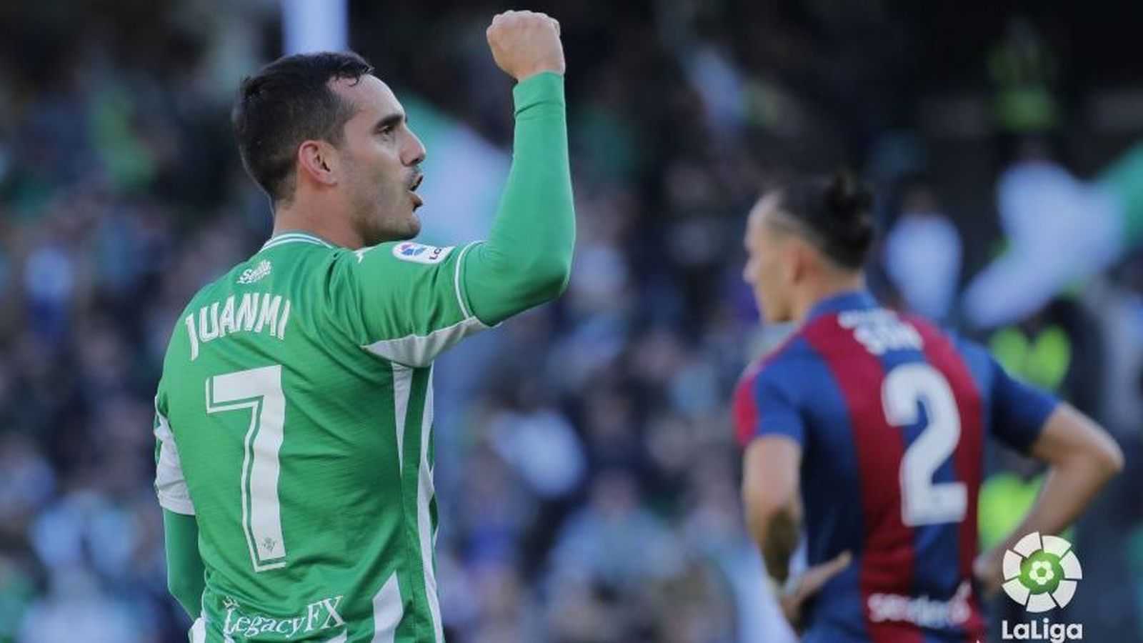 Juanmi celebra un dels gols