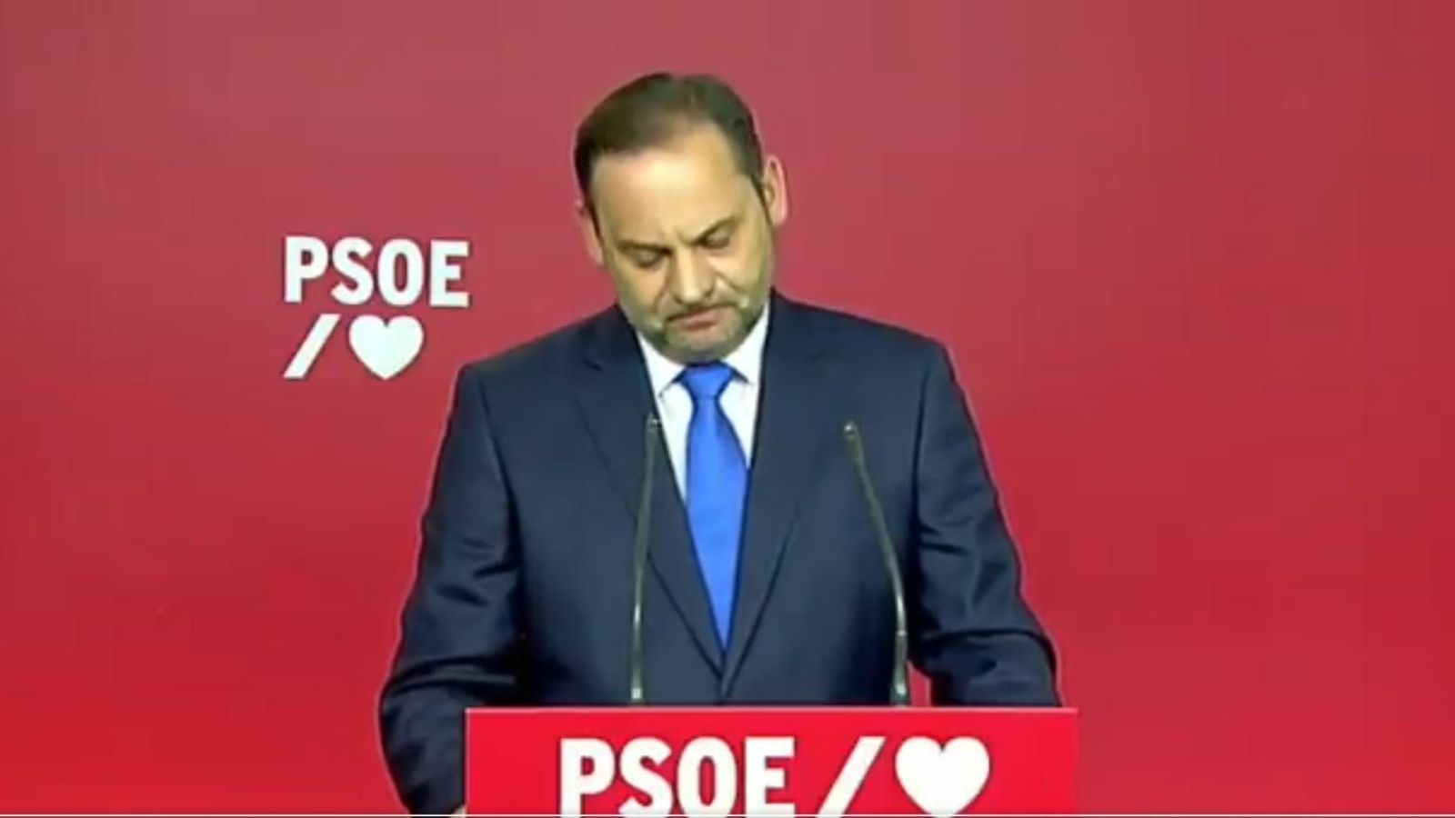 Àbalos, ministre de transport, durant les declaracions