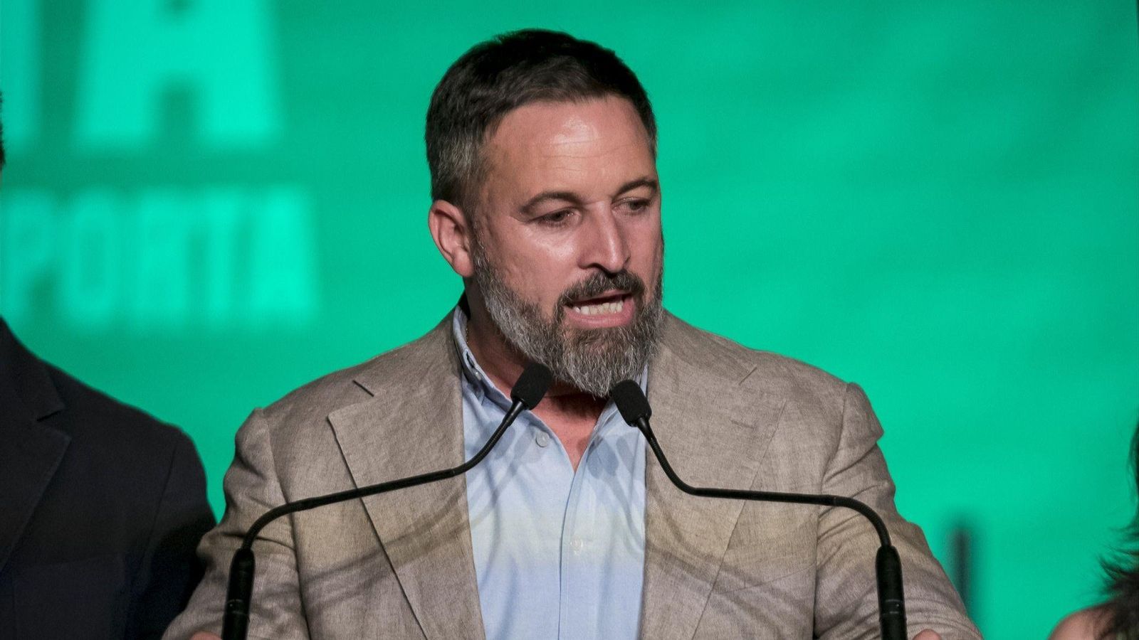 El líder de Vox, Santiago Abascal