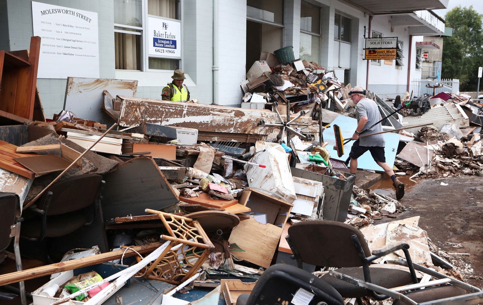 Destrosses provocades pel temporal a Lismore, Nova Gal·les del Sud