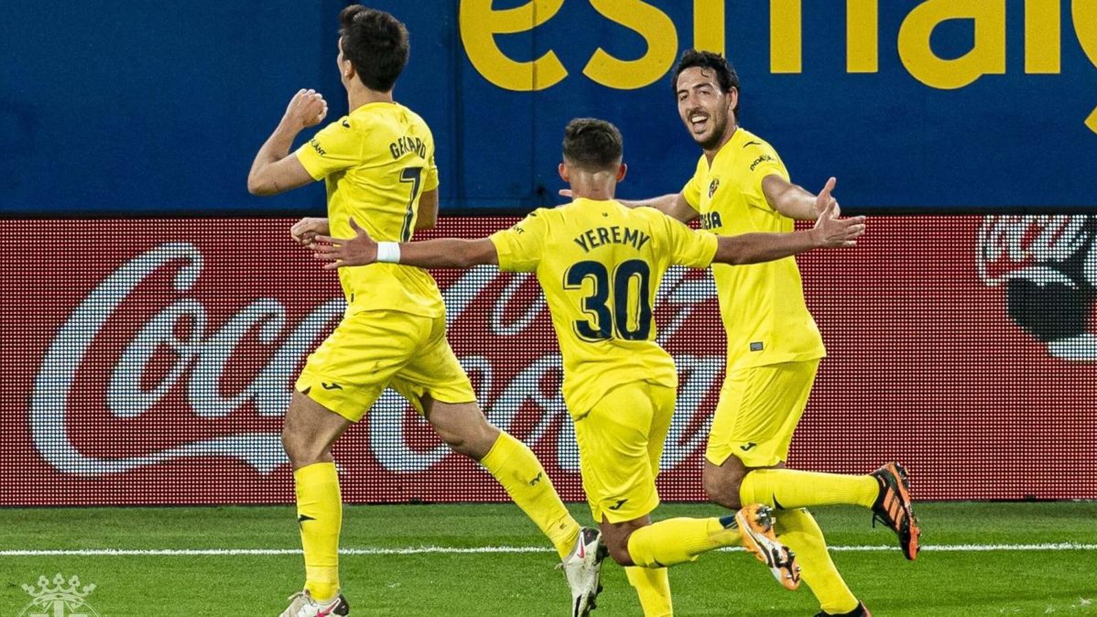 Gerard Moreno celebra el gol de l'empat