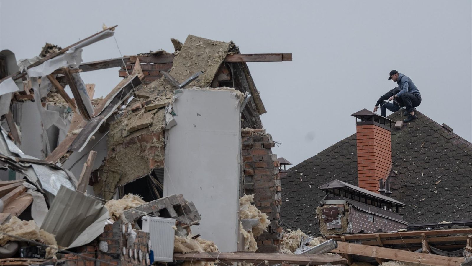 Imatge d'arxiu dels efectes d'un bombardeig rus a Ucraïna