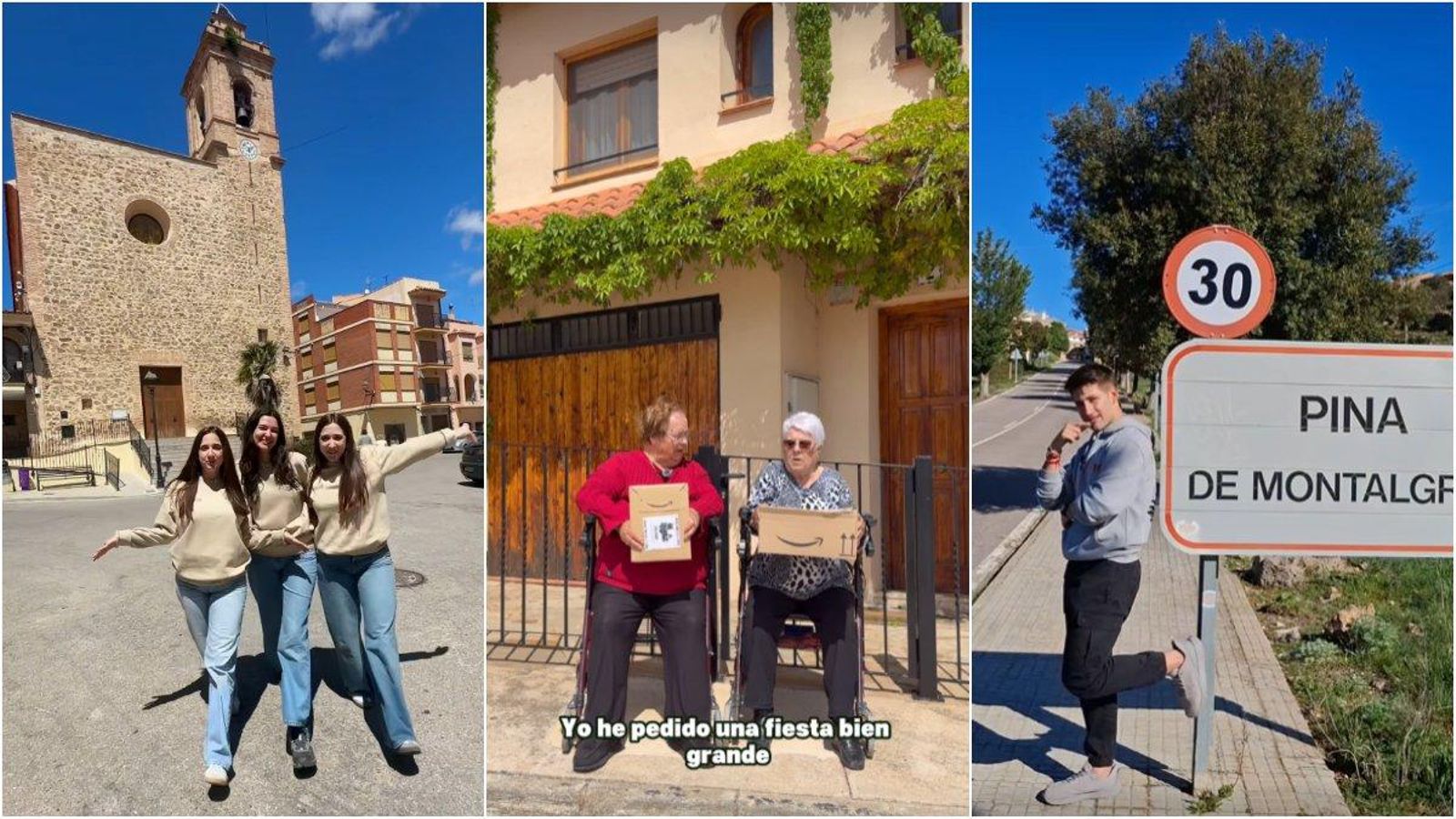 Captures dels vídeos promocionals de Toràs, Torrebaja i Pina