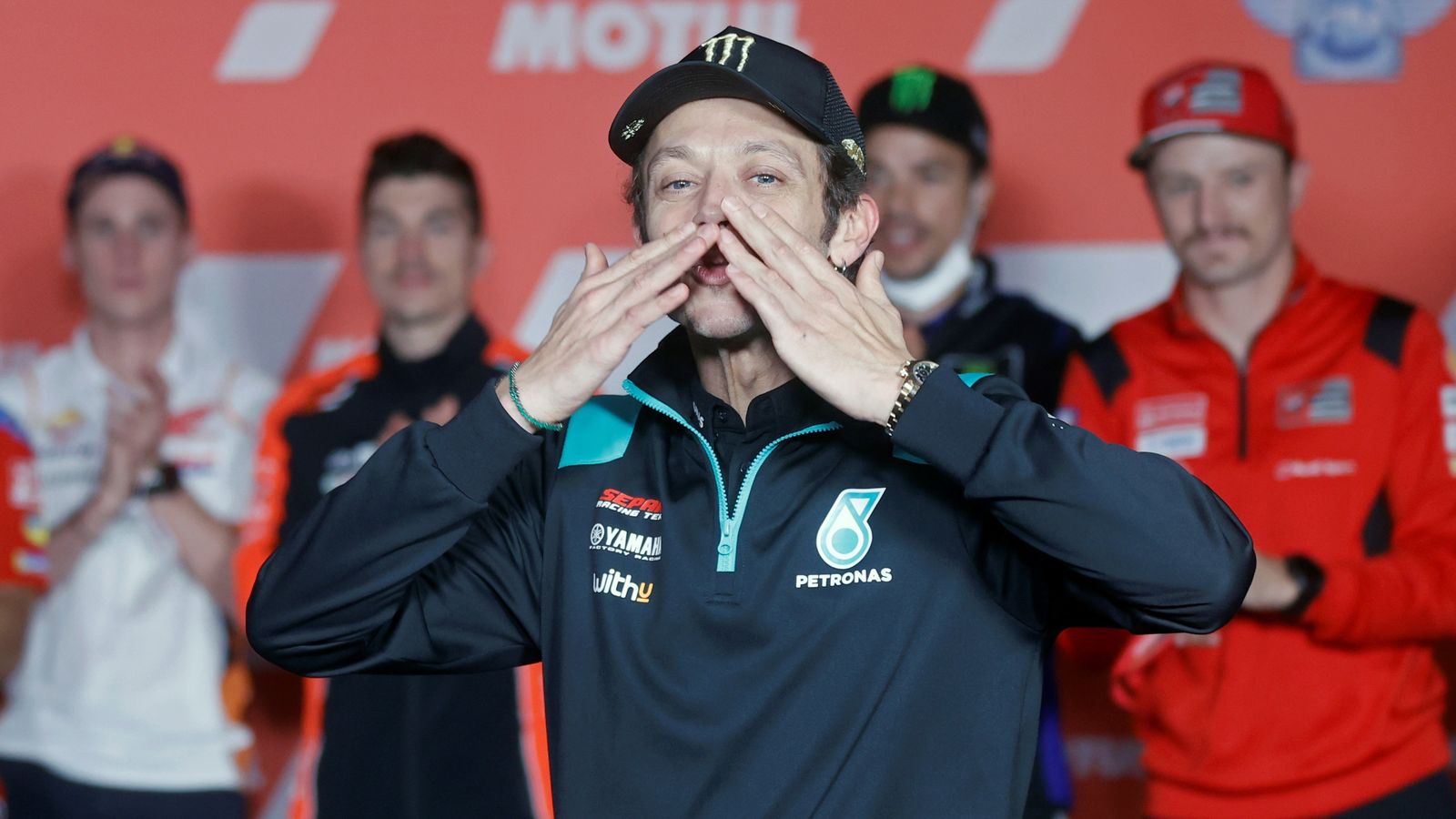 Valentino Rossi en la roda de premsa de comiat