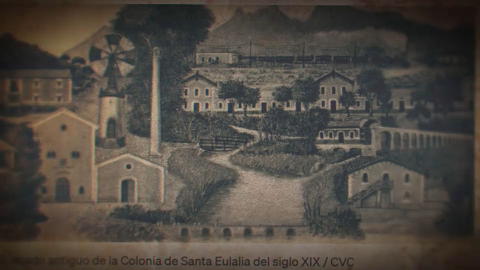 Fotografia antiga de la Colonia de Santa Eulalia, de finals del segle XIX