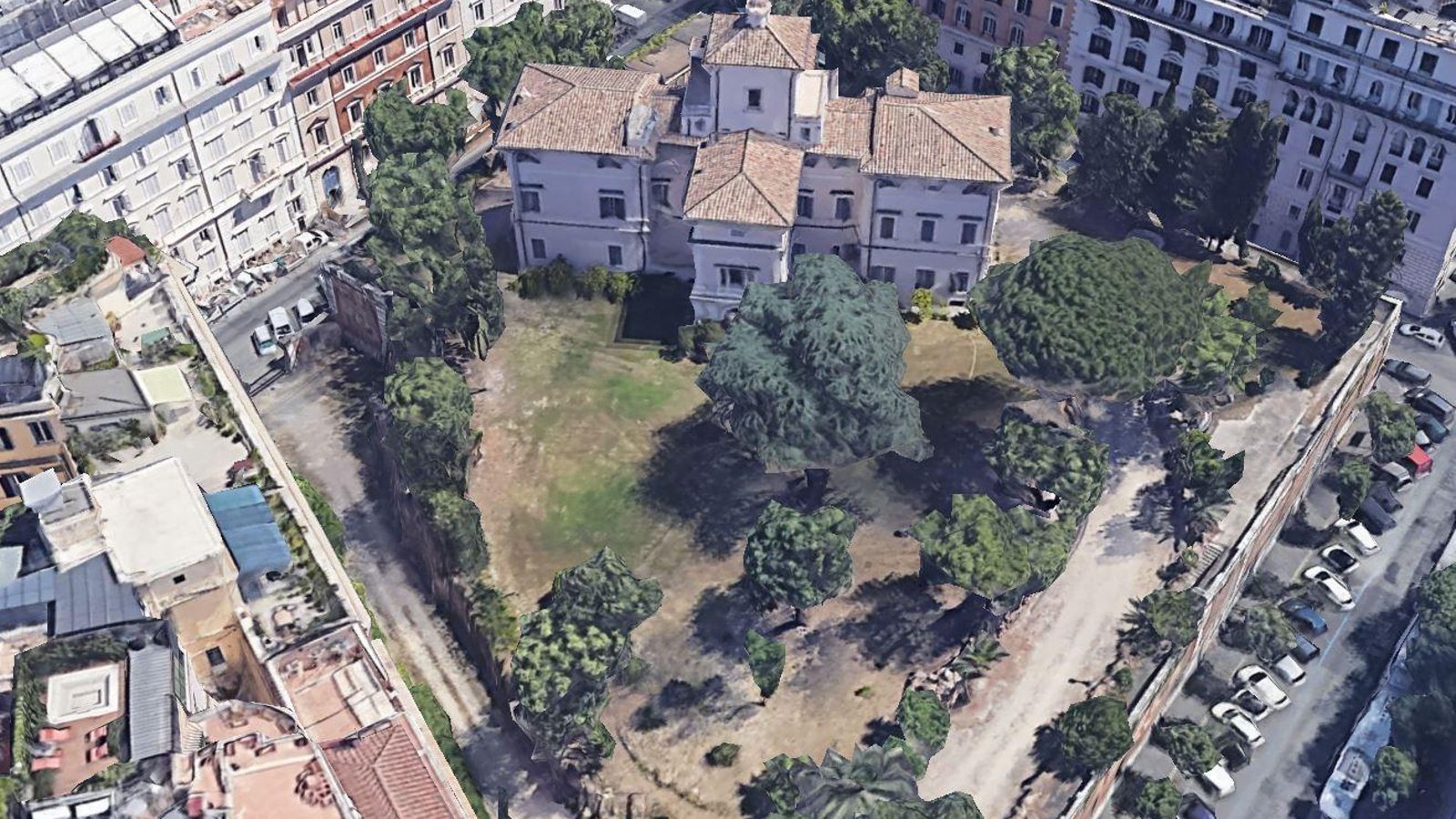 Imatge aèria del palau italià Imatge aèria del palau italià