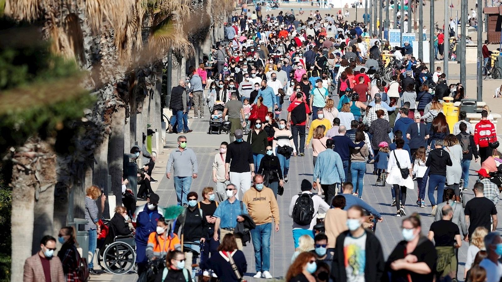 Passeig marítim de València en febrer