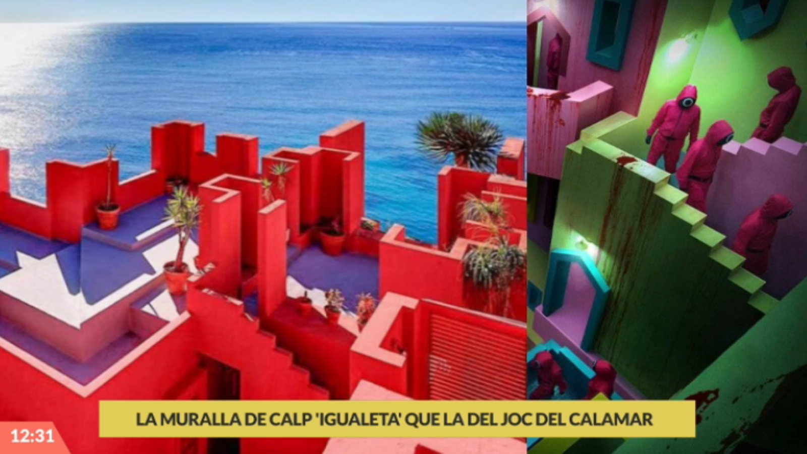 Similituds entre el Joc del Calamar i l'edifici La Muralla Roja