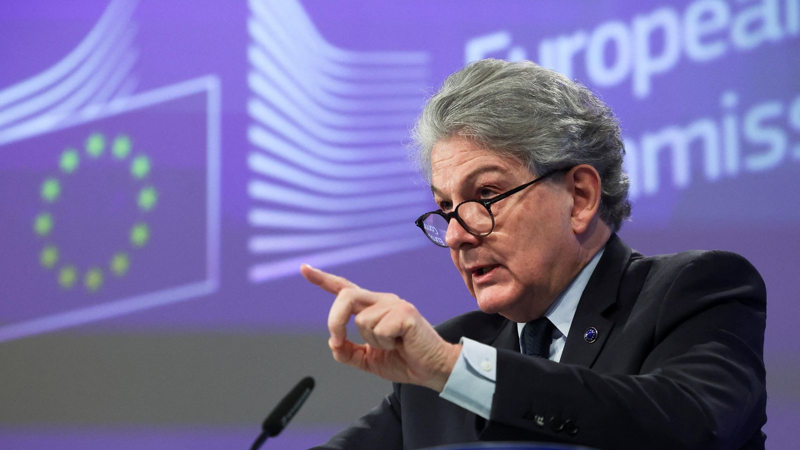 El comissari europeu de Mercat Interior, Thierry Breton El comissari europeu de Mercat Interior, Thierry Breton