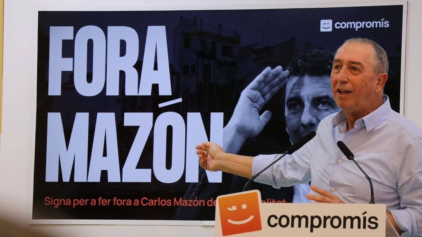 Baldoví presenta la campanya Fora Mazón, este dilluns