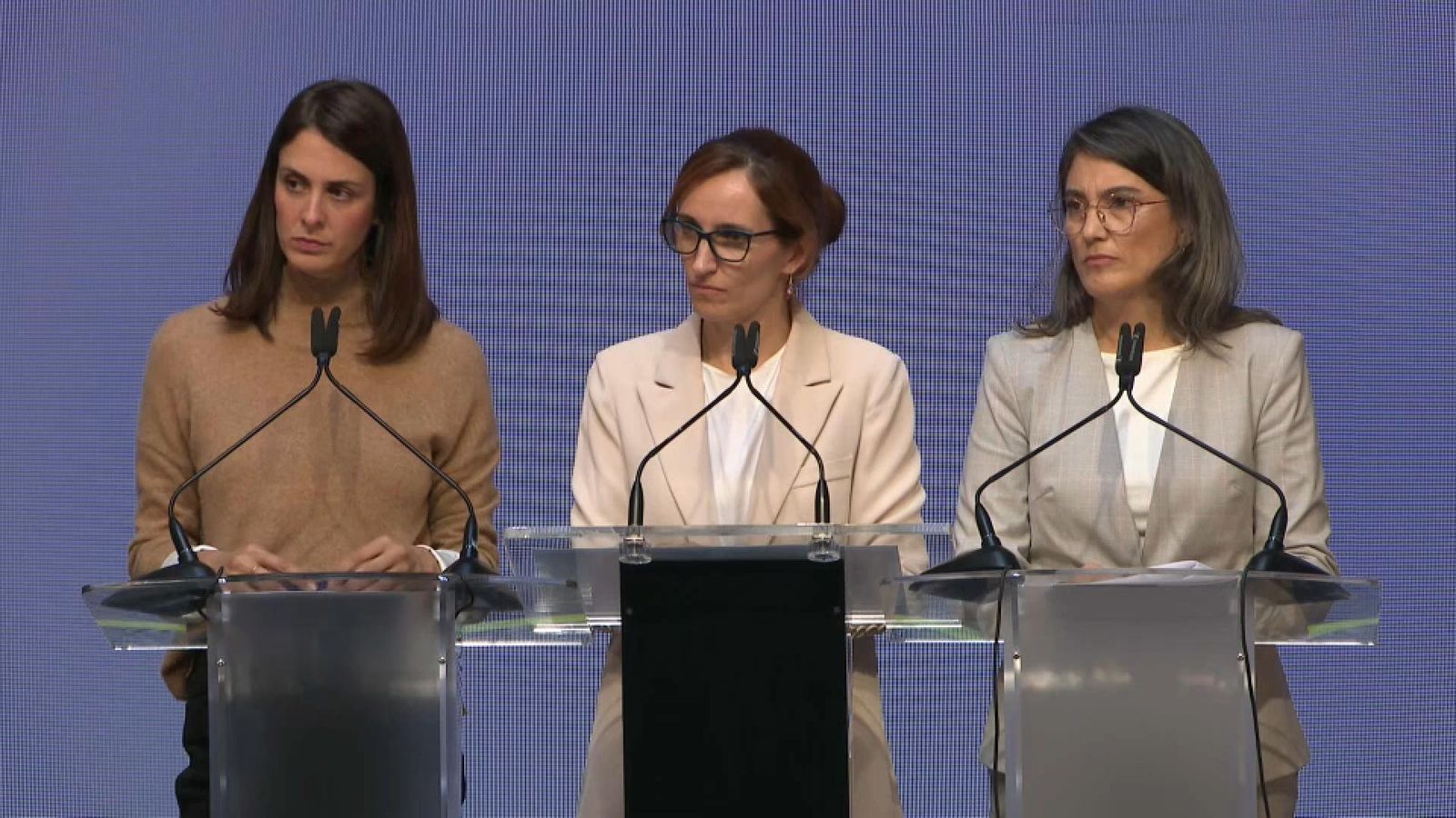 En imatge, les portaveus de Més Madrid: Rita Maestre, Mónica García i Manuela Bergerot En imatge, les portaveus de Mas Madrid, Rita Maestre, Mónica García i Manuela Bergerot