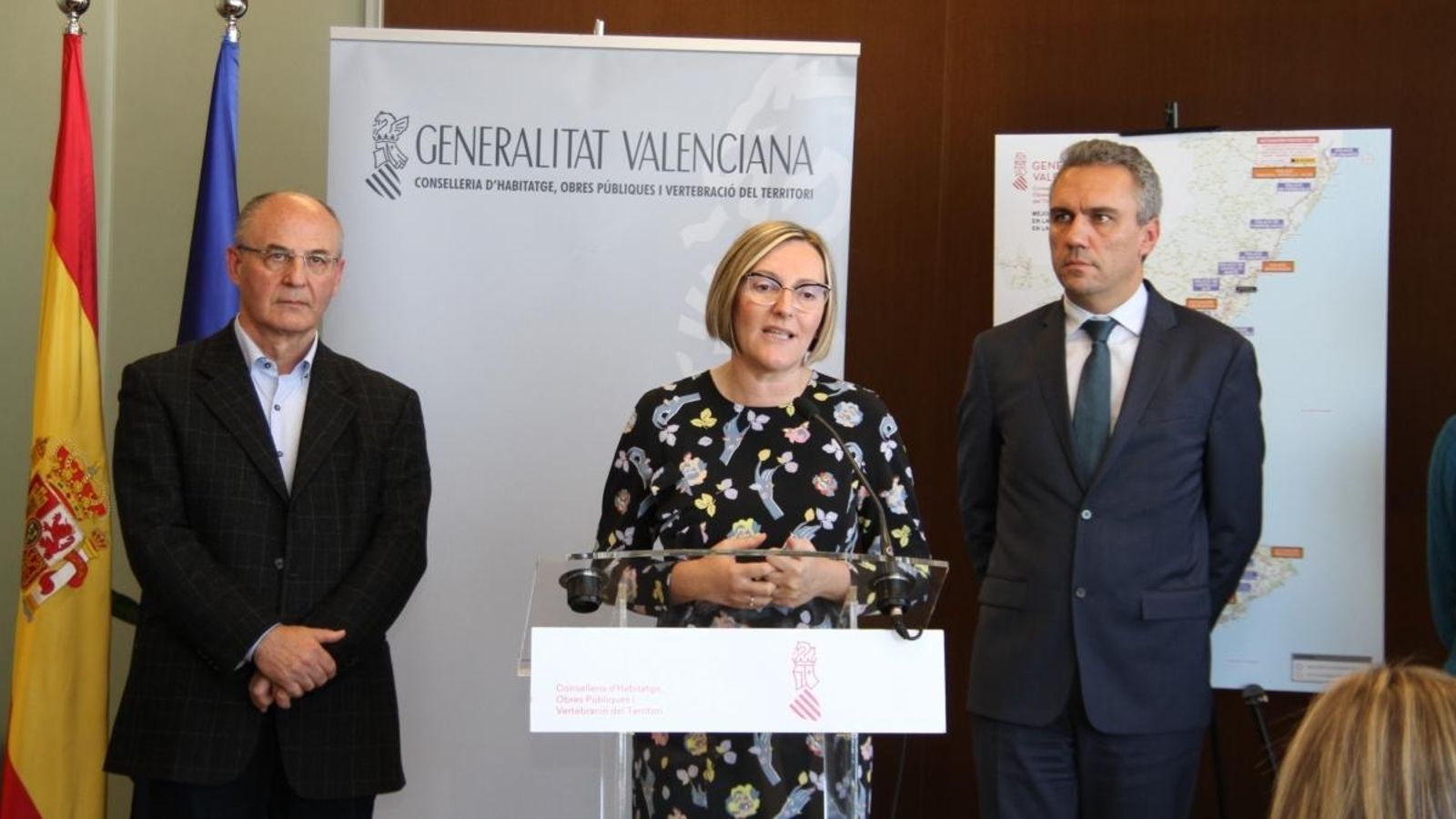 El secretari d'estat d'Infraestructures, Javier Izquierdo, s'ha reunit amb la consellera d'Obres Públiques, María José Salvador