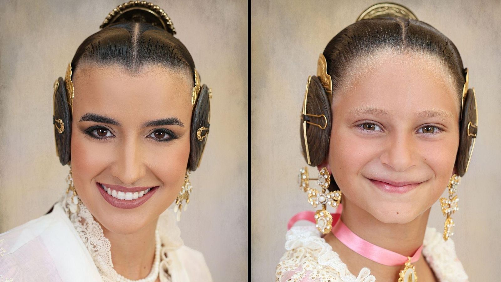 Les falleres majors de València Marta Mercader Roig i Carmen Prades Gil