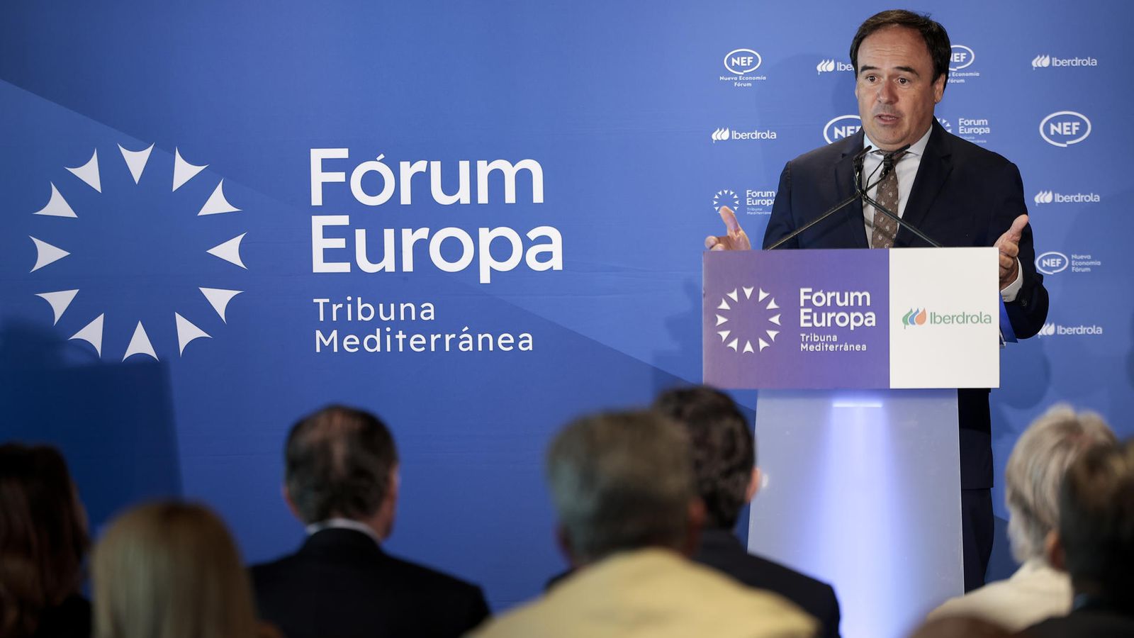El cap del Consell, Juanfran Pérez Llorca, durant la seua intervenció en el Fòrum Europa este dijous