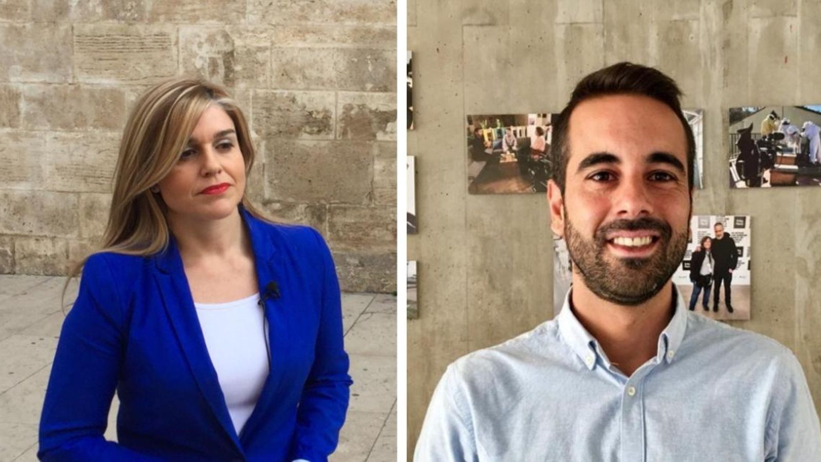 La secretària general del PPCV, Eva Ortiz, i el subsecretari general del PSPV-PSOE, José Muñoz