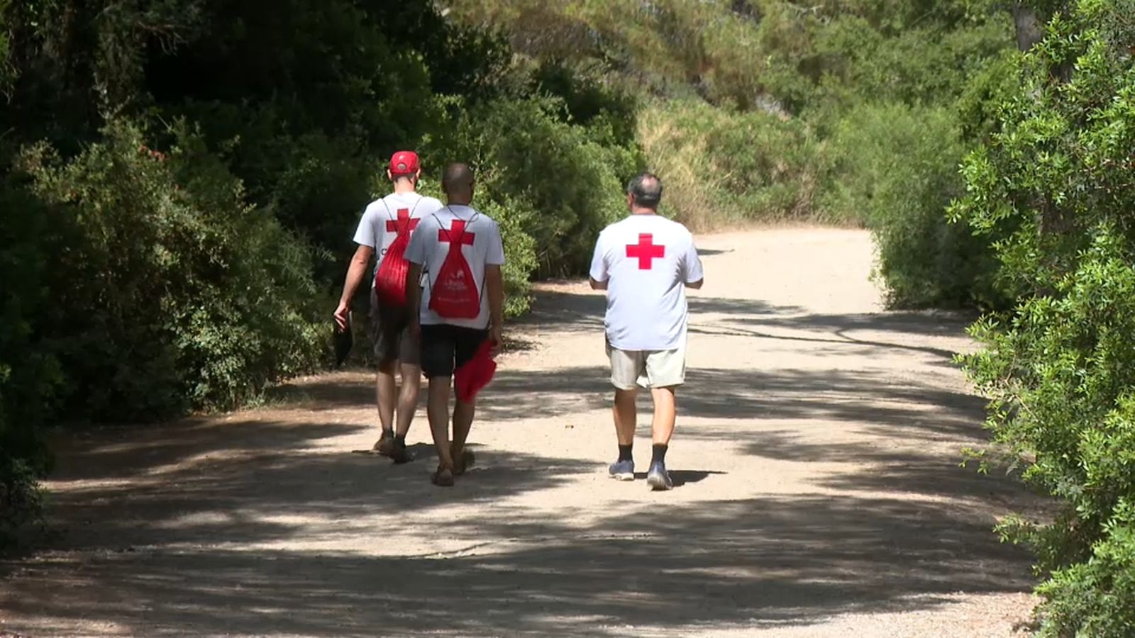 El grup de voluntaris durant la ruta