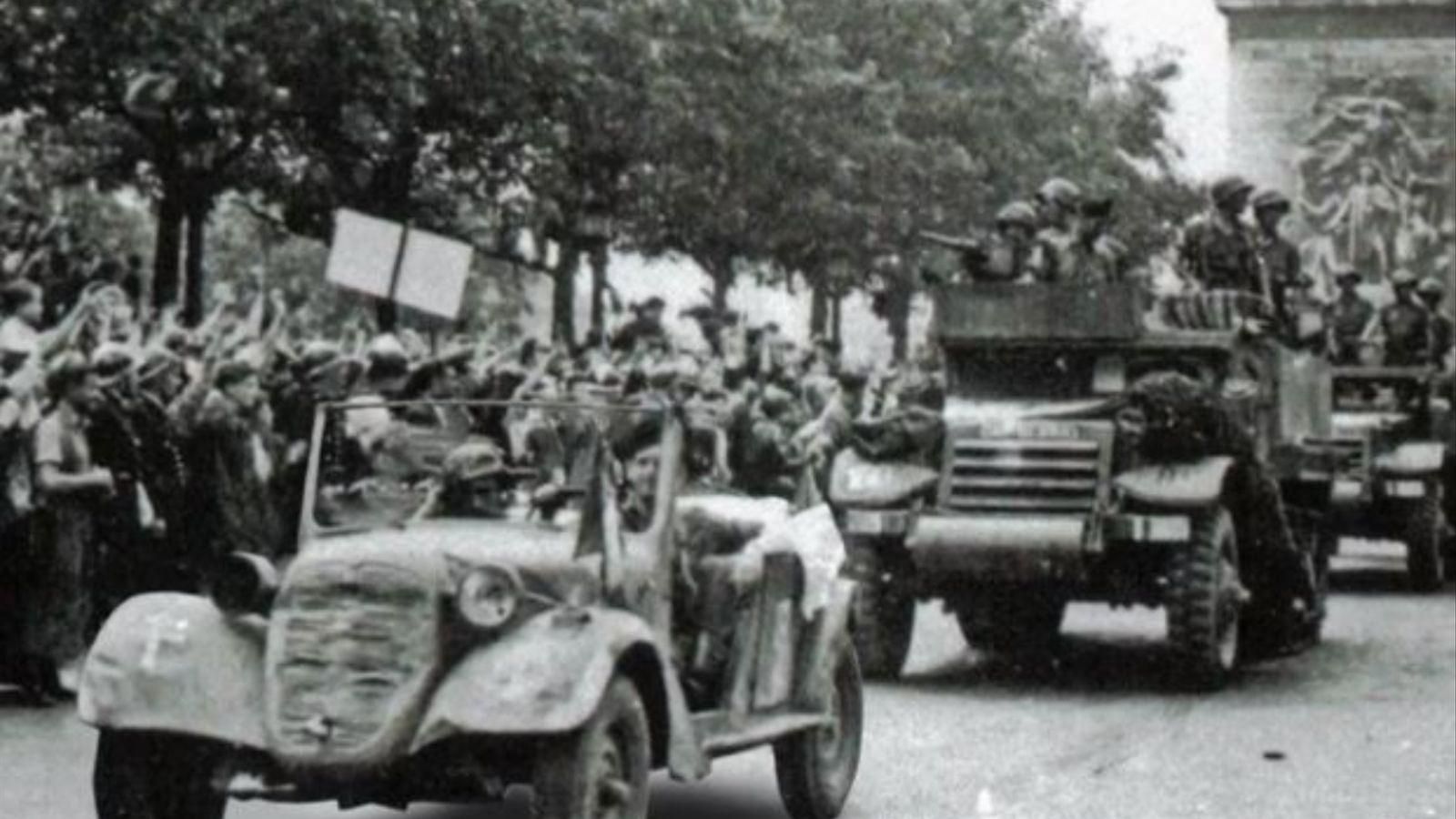 La Nueve, encapçalada pel borrianenc Amado Granell, celebra l'alliberament de París de l'ocupació nazi