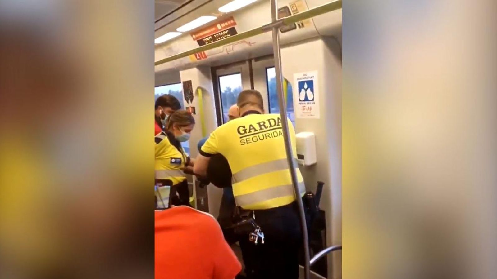 Imatge de l'incident a la línia 1 de Metrovalencia el 6 de juliol.