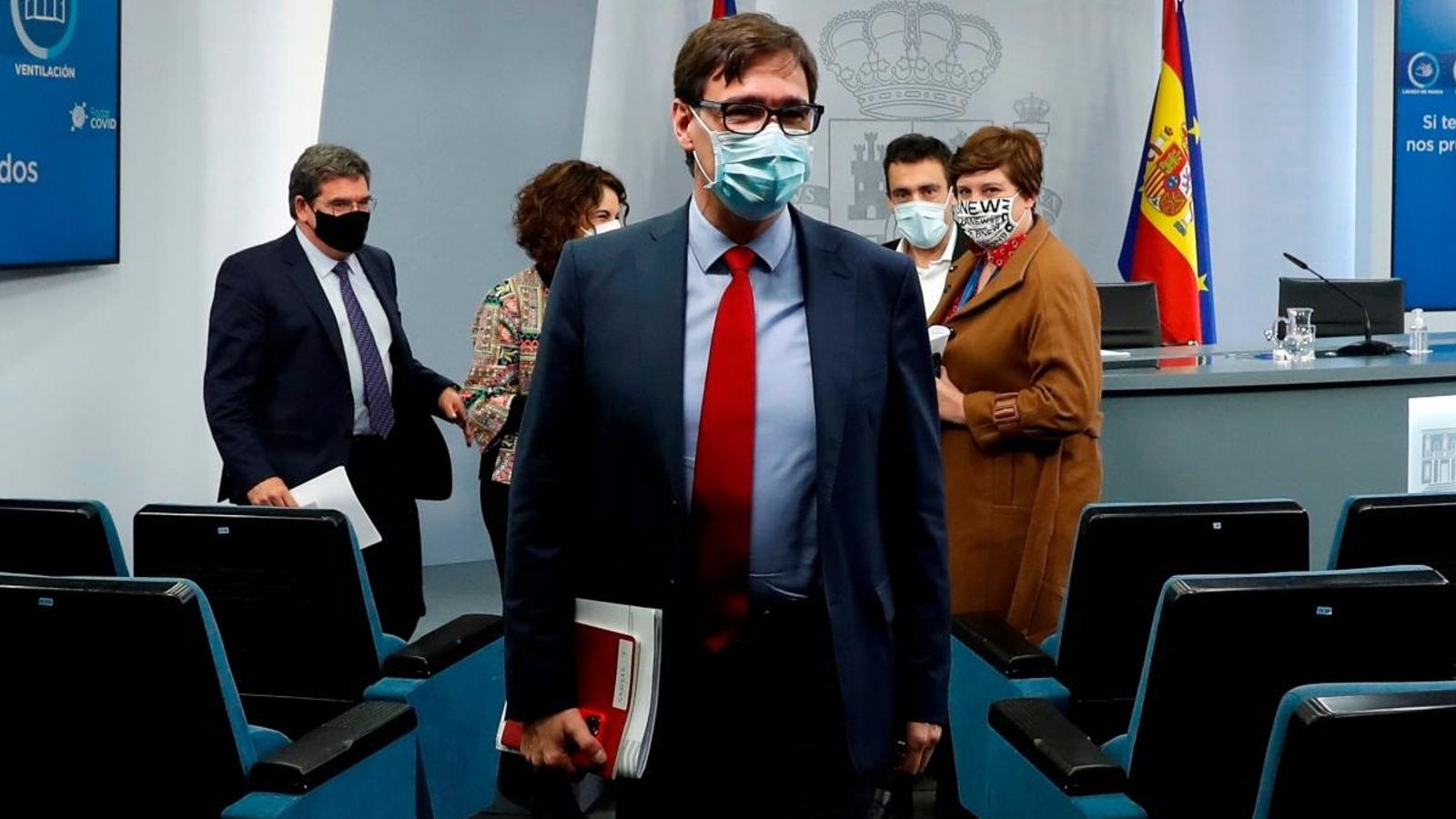 Salvador Illa, després de la roda de premsa posterior al seu últim Consell de Ministres