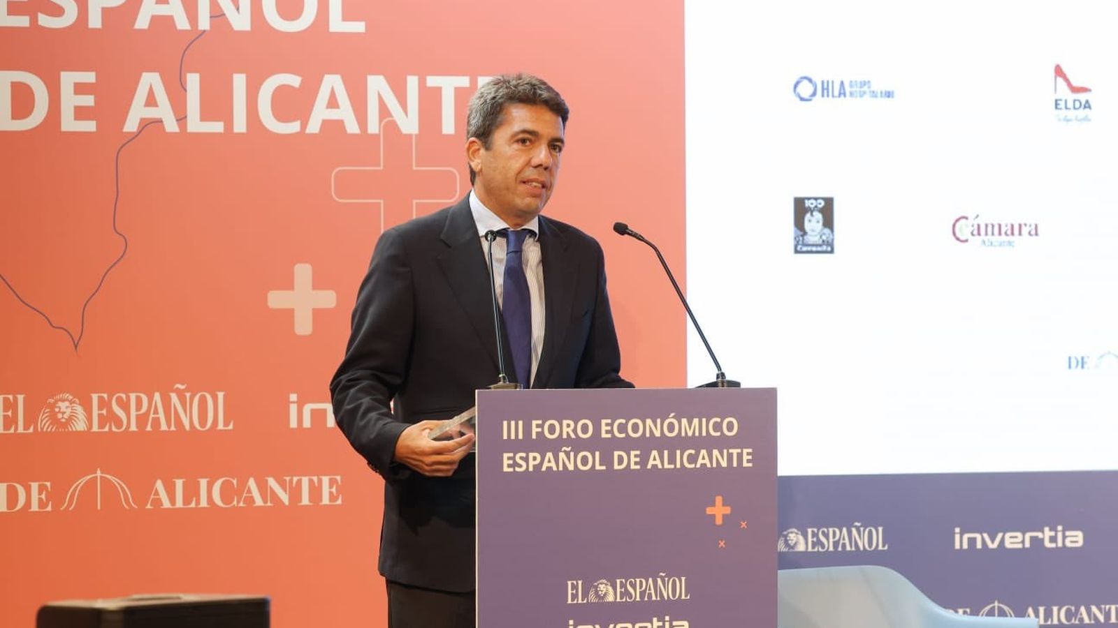 Intervenció de Mazón en el Fòrum Econòmic Espanyol d'Alacant, al parc científic de la Universitat d'Alacant (UA).