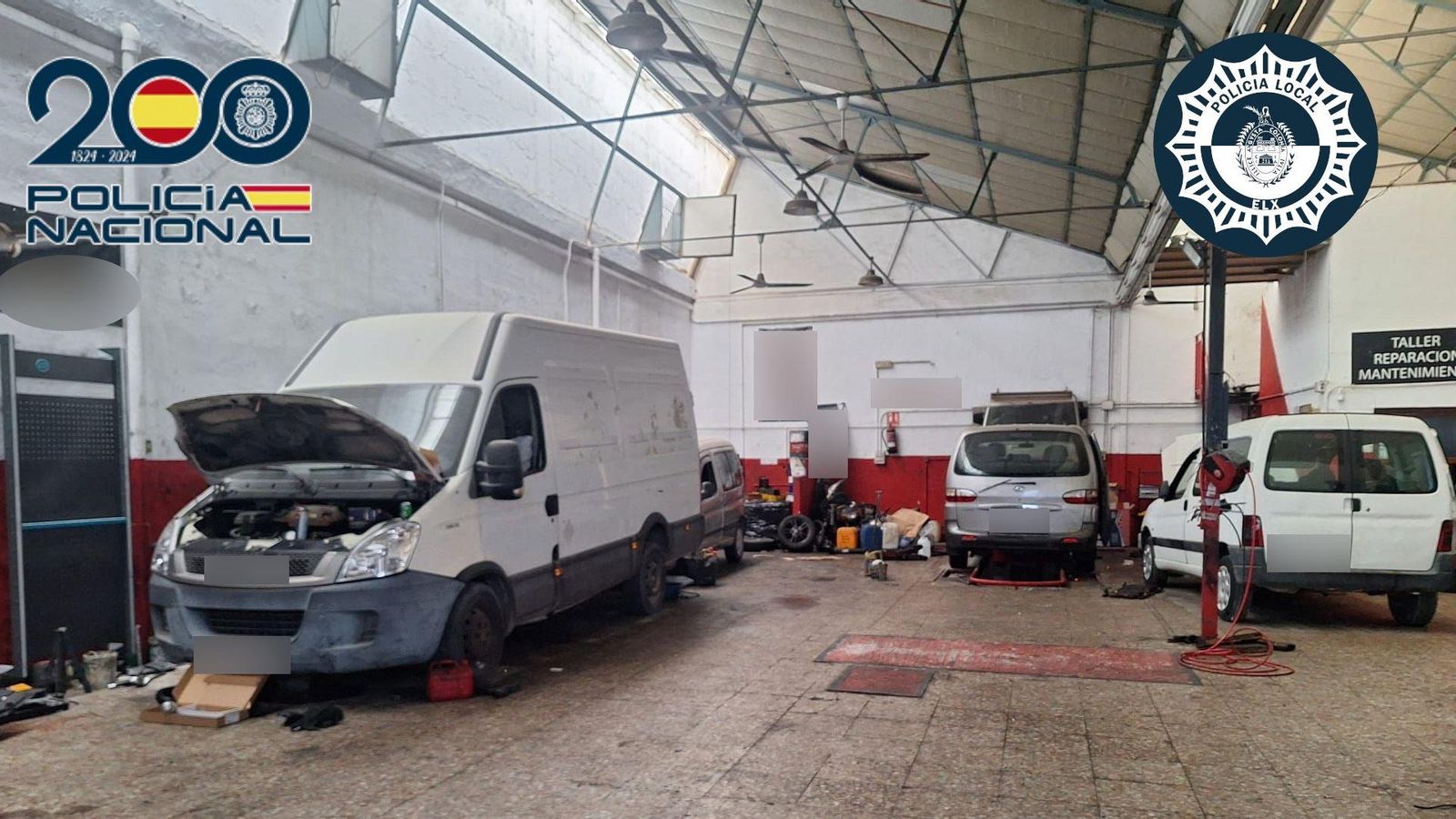 Taller que l'arrestat aprofitava per a estafar la clientela