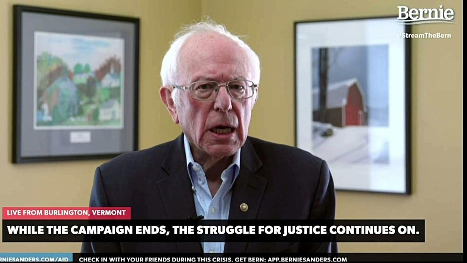 El senador Bernie Sanders comunica la retirada de les primàries del Partit Demòcrata dels EUA