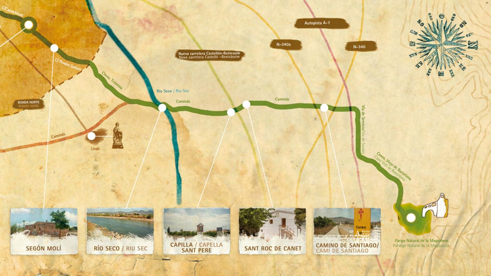 Ruta de la Romeria de les Canyes, de 6'85 quilómetres