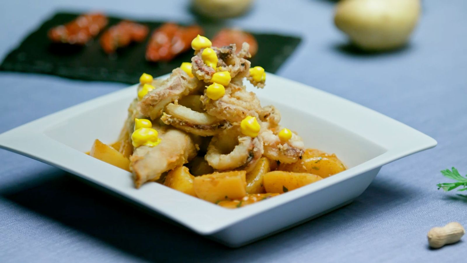 Suquet de rap amb allioli de safrà i taronja