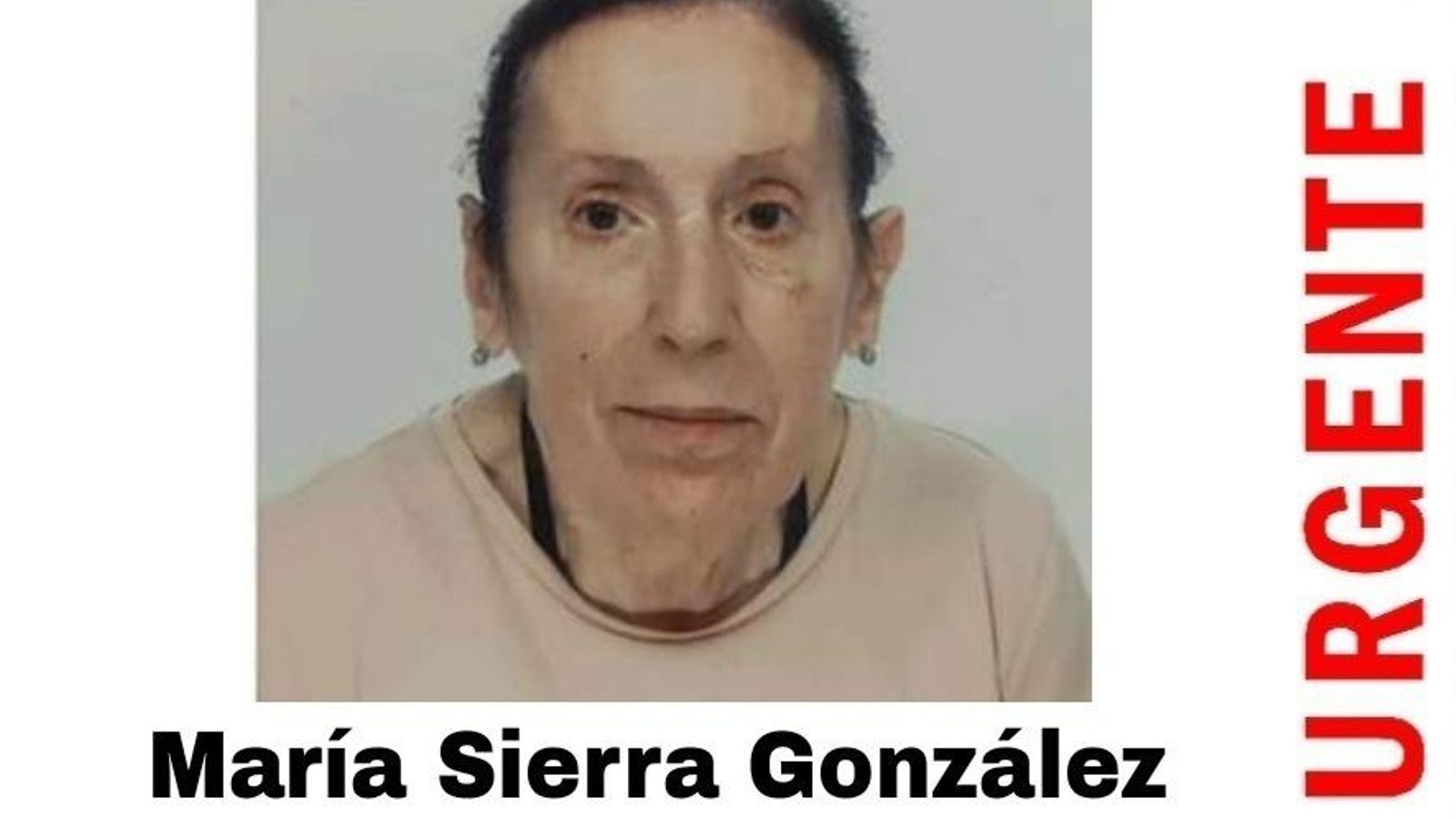 Cartell que denuncia la desaparició de María Sierra