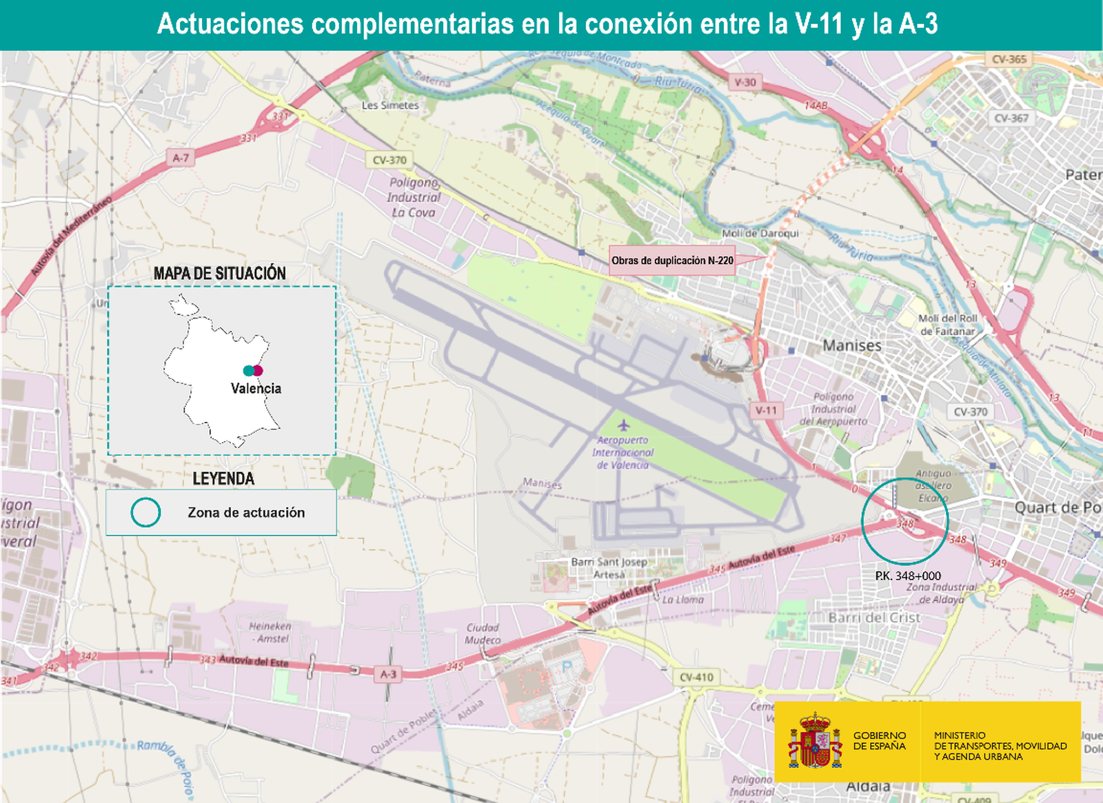 Zona on s'executaran les obres projectades