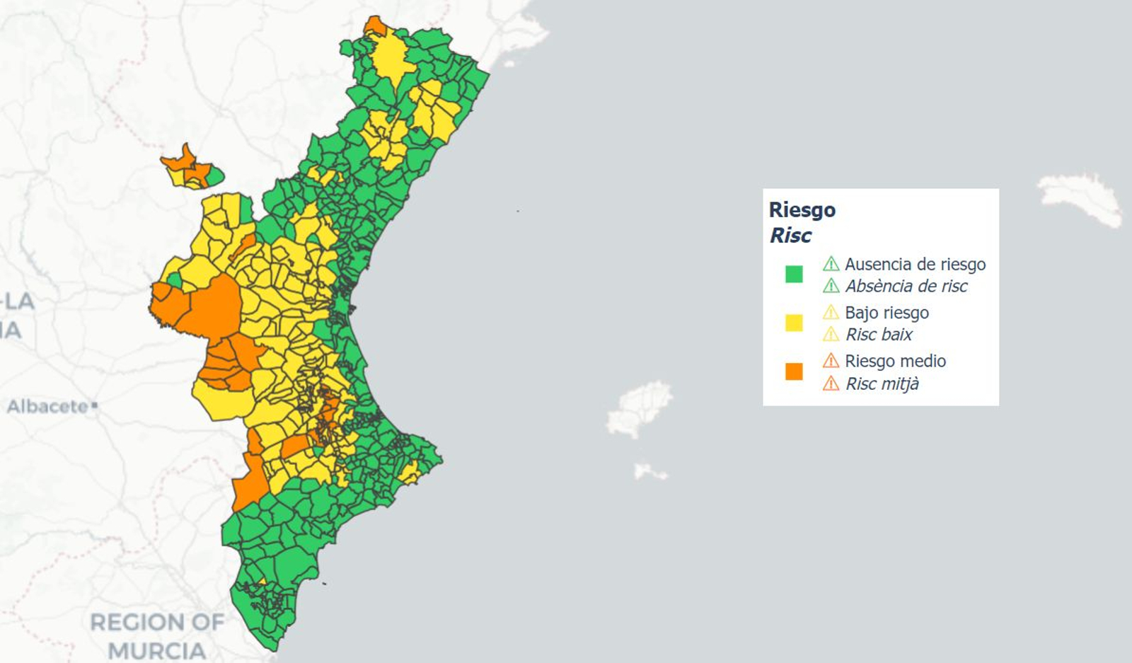 Una quarantena de municipis es troben en risc mitjà per calor