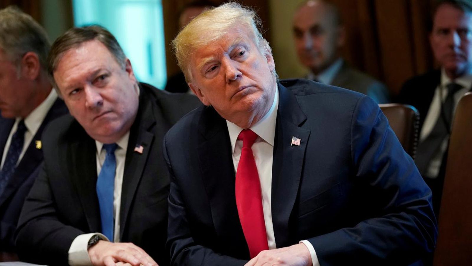 Donald Trump, i el secretari d'Estat, Mike Pompeo
