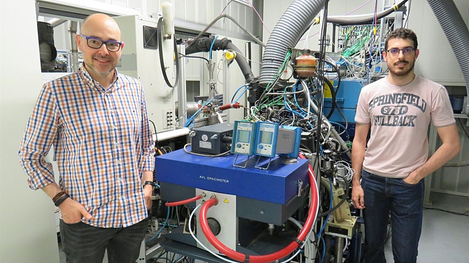 Els autors de l’estudi, José Ramón Serrano i Roberto Tabet, del CMT-Motors Tèrmics de la UPV