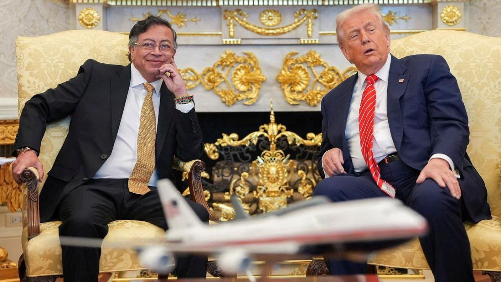 El president de Colombia, Gustavo Petro i el dels Estats Units, Donald Trump, en la reunió a la Casa Blanca