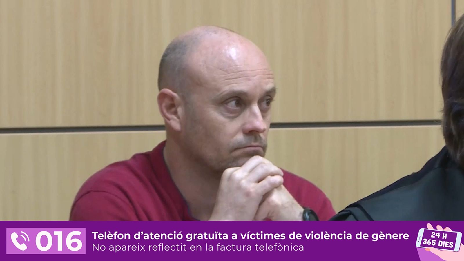 L'autor confés de l'homicidi, durant el juí