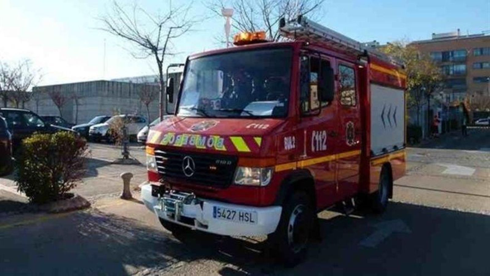 Un camió de bombers en una imatge d'arxiu