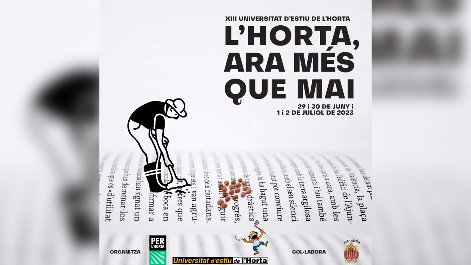 Cartell de 'L'Horta, ara més que mai'