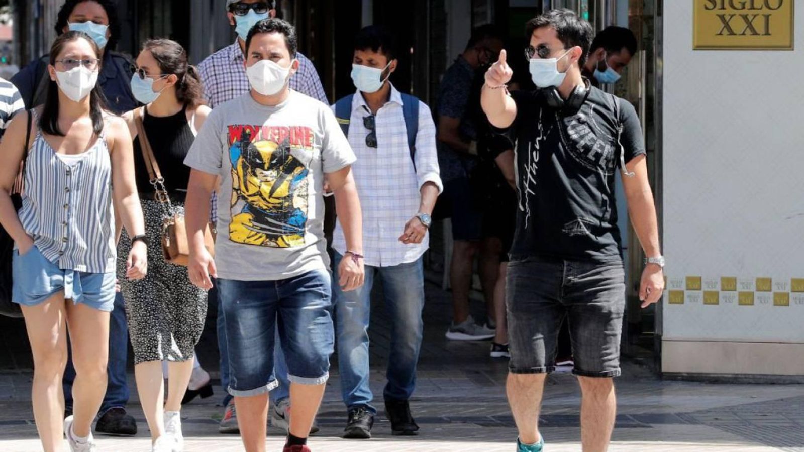 Ciutadans per València el 18 de juliol de 2020, data en què el Consell va fer obligatori sempre l'ús de la mascareta