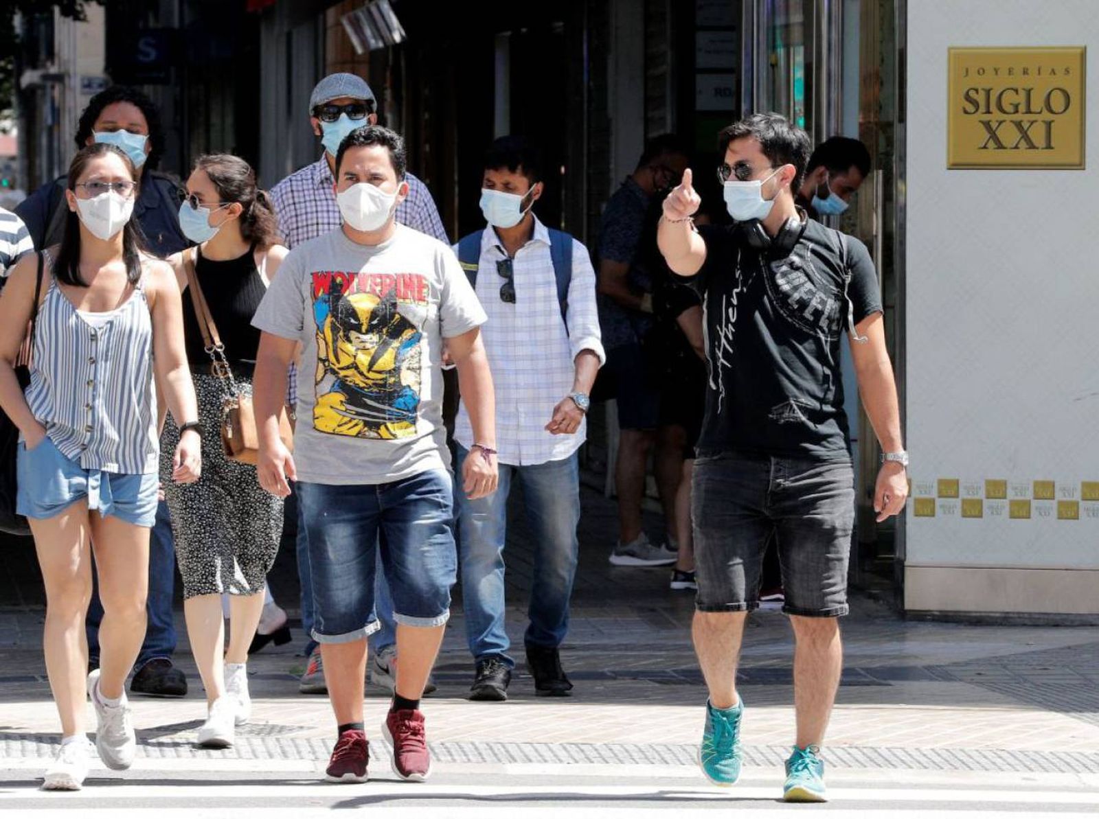 Ciutadans per València el 18 de juliol de 2020, data en què el Consell va fer obligatori sempre l'ús de la mascareta