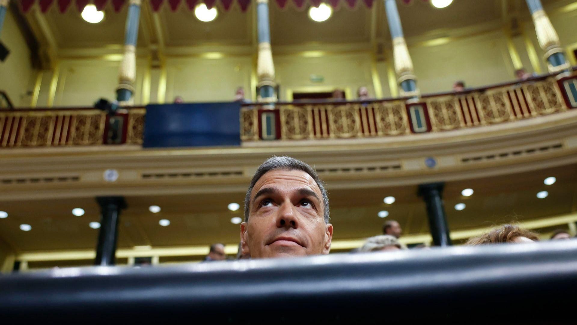 Pedro Sánchez, en l'inici de la sessió de control al Congrés d'este dimecres Pedro Sánchez en l'inici de la sessió de control al Congrés d'este dimecres