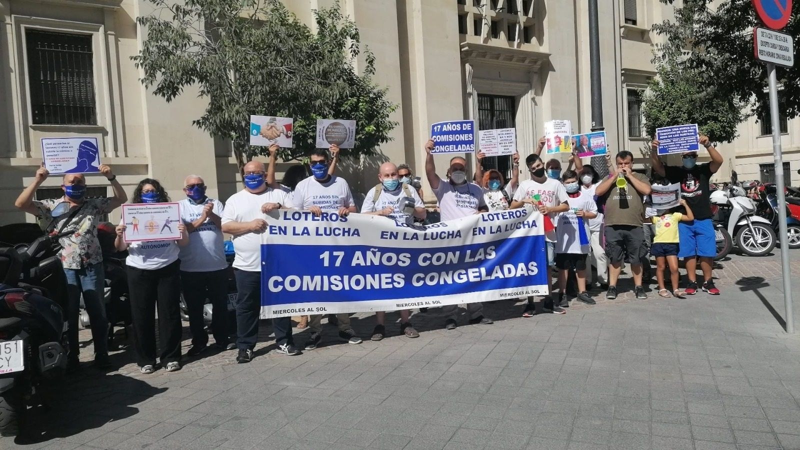 Protesta dels loteros sevillans