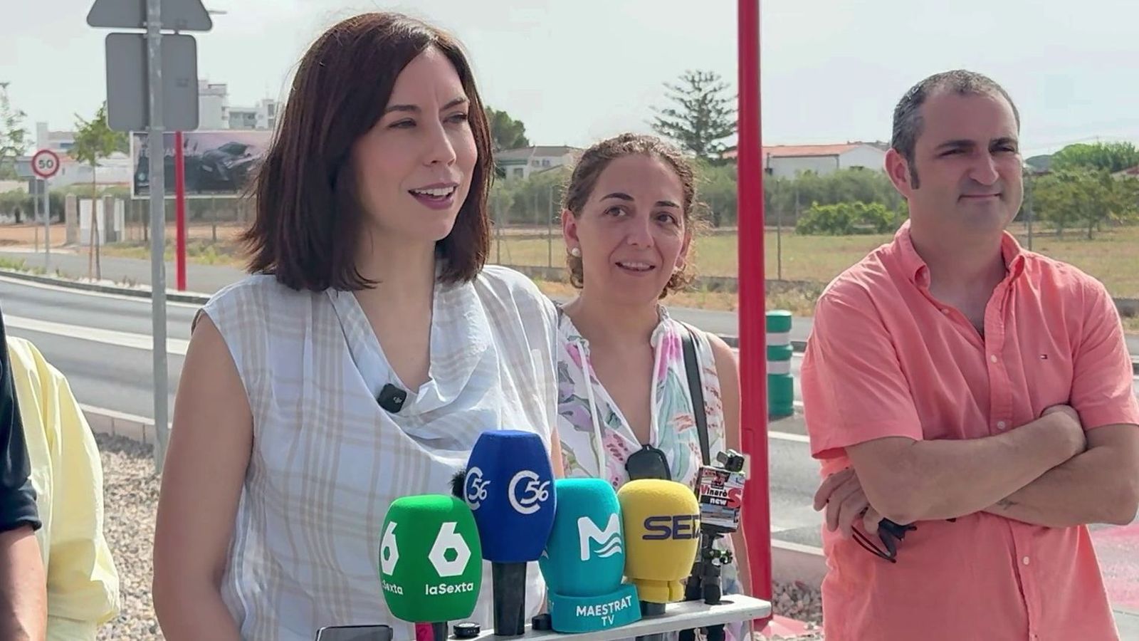 Diana Morant intervé, davant els mitjans de comunicació, este dijous