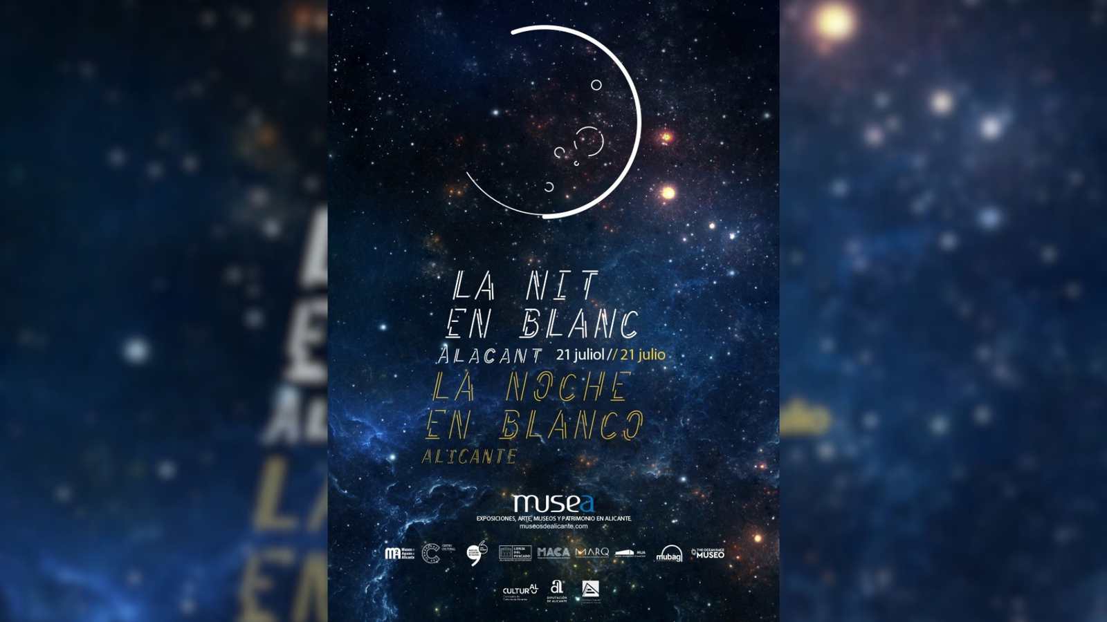 Cartell de la Nit en Blanc d'Alacant 2023